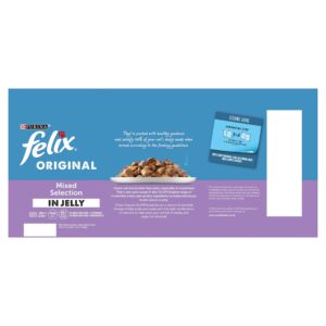 Felix Mixed Selection In Jelly Cat Food, 100 g (Pack of 40)