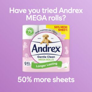 Andrex Gentle Clean Toilet Rolls 45 Toilet Roll Pack