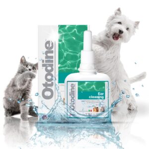 ICF Otodine | Cat & Dog Ear Cleaner Solution | Dog Ear Drops to Stop Wax Build Up, Head Shaking, Discomfort, Ear Odour & Scratching | 100ml