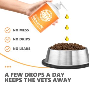 Pets Purest Scottish Salmon Oil For Dogs, Cats, Horse, Ferret - Pure Omega 3, 6 & 9 Fish Oil Food Treats Supplement for Natural Coat, Immune Support, Itchy Skin, Joint & Brain Health (500ml)