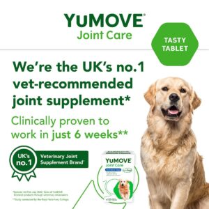 YuMOVE Senior Dog | High Strength Joint Supplement for Older, Stiff Dogs with Glucosamine, Chondroitin, Green Lipped Mussel | Aged 9+ | 120 Tablets,Package may vary