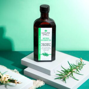 Nature Spell Rosemary Oil for Hair & Skin 150 ml – Rosemary Oil for Hair Growth – Treat Dry Damaged Hair to Target Hair Loss – Made in The UK