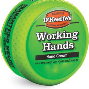 O’Keeffe’s Working Hands, 96g Jar - Hand Cream for Extremely Dry, Cracked Hands | Instantly Boosts Moisture Levels, Creates a Protective Layer & Prevents Moisture Loss