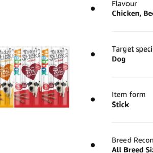 Webbox Dog Delight Variety Pack of 12 (6 x Beef 6 x Chicken) 72 sticks